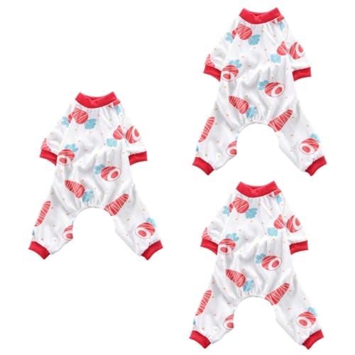 Pyjama pour chien en textile chaud, lot 3 vêtements chiot carotte