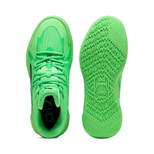 Puma DAGGER Basketballschuhe Unisex-Erwachsene, Green Glimmer-Pure Magenta, 43 EU – Ansicht 3