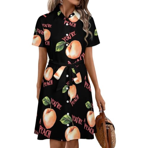 Robe d'été boutonnée mi-longue idéale pour les vacances et sorties en terrasse