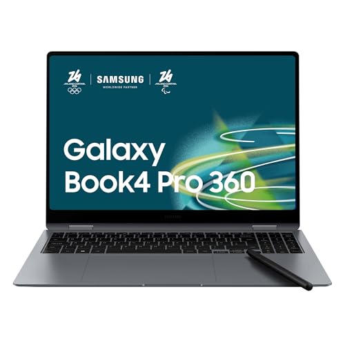 Samsung Galaxy Book4 Pro 360, Intel® Core™ Ultra 7 Processor, 16GB RAM, 512GB, Laptop 16' Dynamic AMOLED 2X touch, S Pen, Windows 11 Home, Moonstone Gray [Versione Italiana]