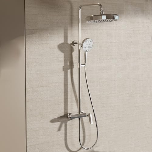 Colonne de douche mitigeur 3 modes jet cascade orientable 360