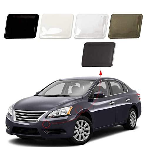 CZShiYue Front Bumper Tow Hook Cover Towing Eye Cap Fit for Nissan Sentra 2013 2014 2015 622A03SH0A 622A0-3SH0A (Black, Left Driver Side)