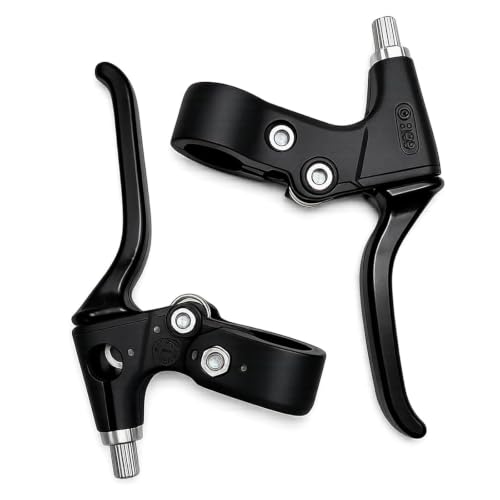 Image of Aluminium Bicycle Brake Lever Set | Durable Black Disc & Power Brake Clutch /Lever for All Cycles | Universal Cycle Brake Handle Set for MTB, Road & Kids Bicycles
