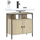 tekeet mobili casa utensili bagno mobile lavabo sonoma rovere 60x30x60 cm legno ingegnerizzato