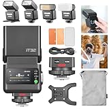 Godox iT32 Camera Flash with X5-C Magnetic Base Compatible with Canon Cameras,Magnetic Hotshoe & Trigger 2-in-1, TTL&HSS 1/8000s, Colorful Touch Screen, LED Modeling Lamp, Built-in 2.4G Wireless