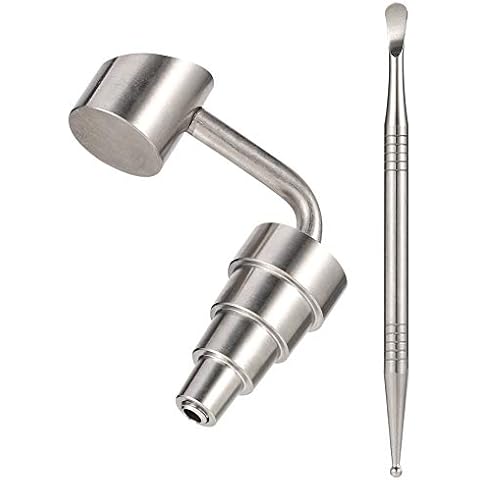 ruggito Universal Titanium Wax Tools 10mm &14mm &18mm, 6 In 1 Domeless Titanium Nail With Male and Female Joint Adapter Cover