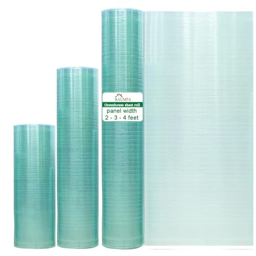 RAUMPA Polycarbonate Greenhouse Panels Clear Roofing Sheets 4x16ft