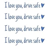Photo Gallery confezione da 4 adesivi per specchietto retrovisore “i love you driving safe”, adesivo per retrovisore “drive safe i love you”, adesivi e decalcomanie per auto con cuore, lettere impermeabili Photo Gallery confezione da 4 adesivi per specchietto retrovisore “i love you driving safe”, adesivo per retrovisore “drive safe i love you”, adesivi e decalcomanie per auto con cuore, lettere impermeabili