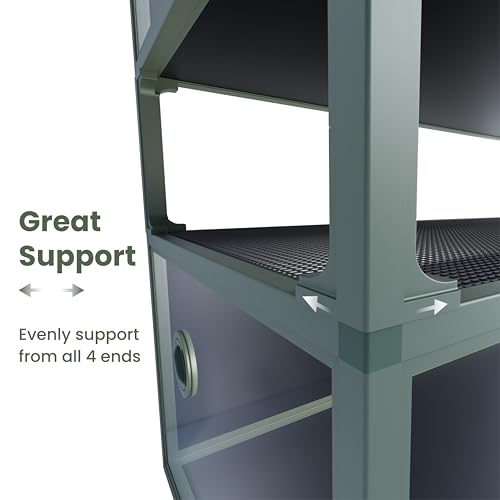 Image of Reptile Terrarium Stackers V2, 10 inch Gecko Tank Accessories Spacers, ONLY for Phailozoo Collection 50 /85 /120 Gallon Reptile Tanks 4Pcs