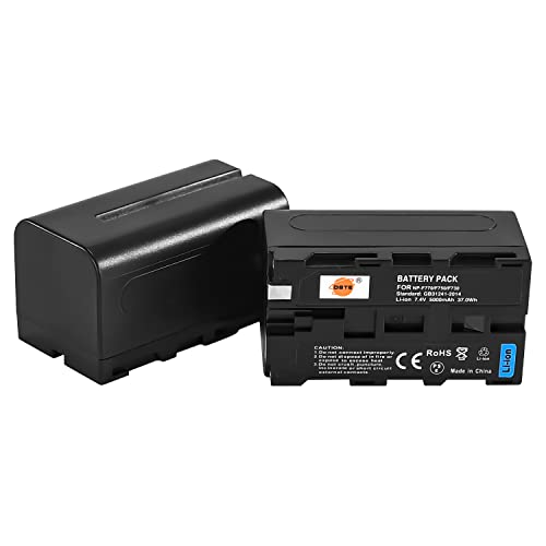 DSTE Batterie Li-ION NP-F750 5000mAh Compatible Sony NP-F750 NP-F770 NP-F730 NP-F550 NP-F970