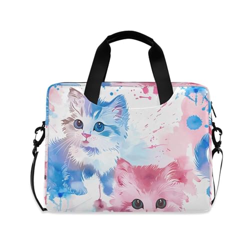 Maletín para portátil con diseño de gato de acuarela