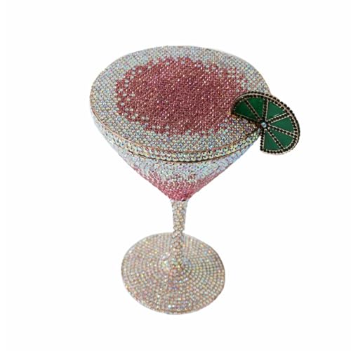 Image of Women Goblet Rhinestone Evening Bag Cocktail Cup Diamond Clutch Funny Crystal Prom Handbag Wedding Purse for Party