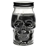 Gothic Skull Candle, Large Skull Candle Halloween Gothic Decorations for Home Table Bar Indoor Room,Scary Halloween Decorations Indoor Black