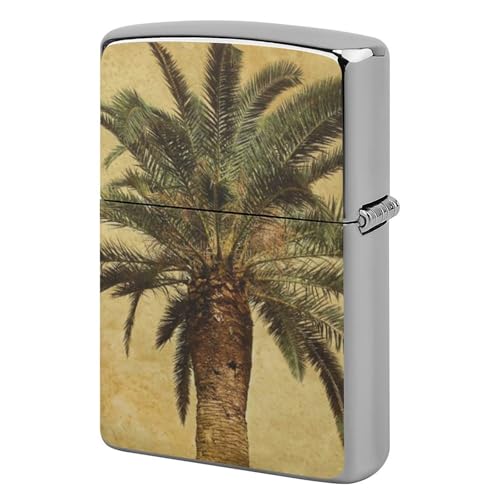 Funda para encendedor estilo tropical de metal clásico