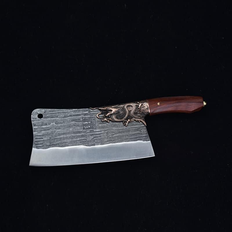 Meat Cleaver Knife, 8.5inch Hand Forged Meat Cleaver Sharp Blade Kitchen Knife China Longquan Kitchen Knife Kitchen Slicing Knife Cooking Tools Wooden Handle