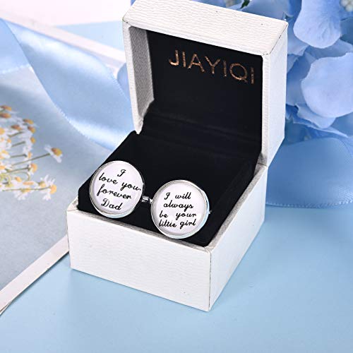 JIAYIQI Cufflinks for Dad Sweet Words Cufflinks for Men3