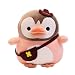 Süße Pinguin Plüschtier Puppe Puppe Gefüllte Tiere Kissen Kurzer Plüsch Klarer Tier Beschwerden Puppe (Rosa/Grün/Grau) 35 cm b Laimi