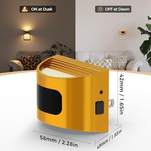 Image of Motion Sensor Night Light, Night Lights Plug into Wall, 3000K | 3 Mode Plug-in Night Light with Motion Sensor, Dusk to Dawn, for Bedroom, Bathroom, Hallway, 4 Packs