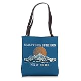 Saratoga Springs New York Mountain Sunset Scene Tote Bag