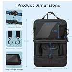 MoKo Car Organizer Back Seat, 8 Pockets Foldable Tray 600D Black, 2 Pack - Image 2