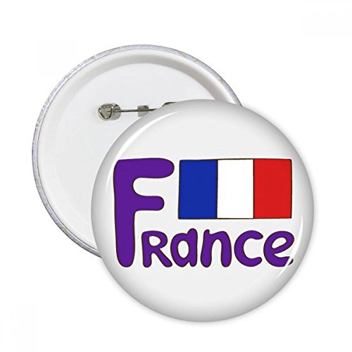 Badge bouton drapeau France multicolore décoration vêtement pins L
