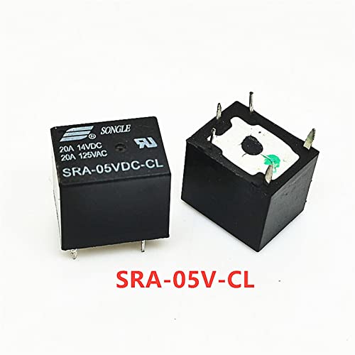 Relé de automóvil 12V 20A SRA-12VDC-AL de 4 pines para control eléctrico de coche 4