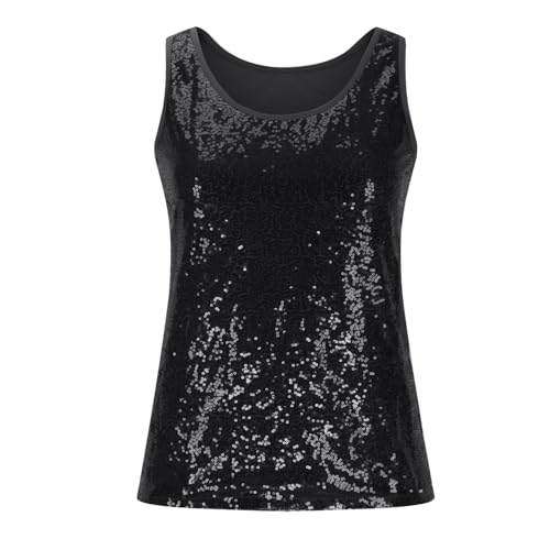 Amazon.com: Glitter Camisole for Women Sparkly Sequin Tank