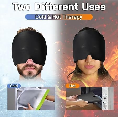 Image of 3D Contoured Sleep Eye Mask for Men & Women | Blackout Eye Cover with Soft Adjustable Strap | Light Blocking Sleeping Mask for Travel, Meditation, Yoga, Shift Workers & Relaxation | Black