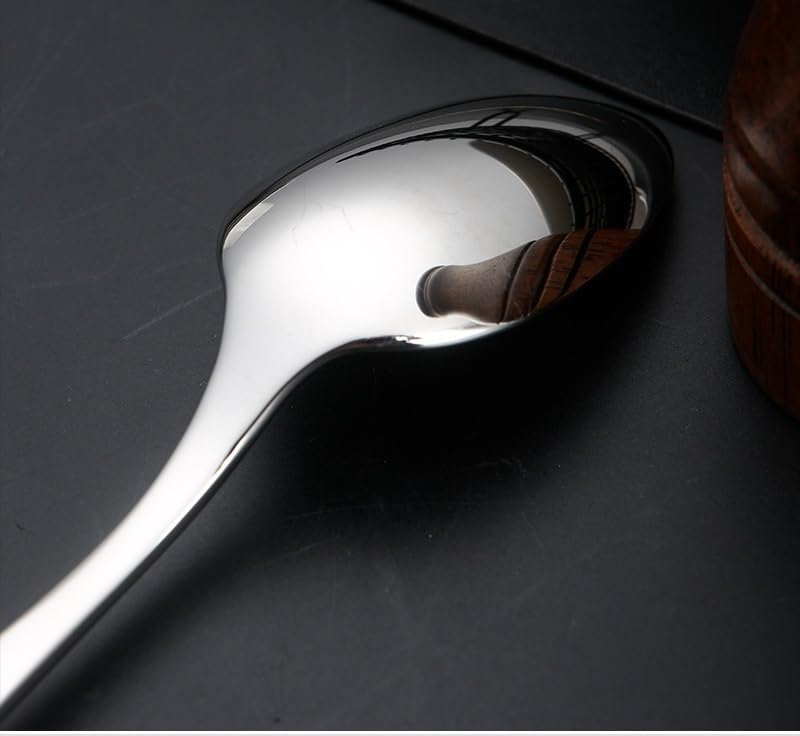 Besteckset, 6/24/36/48/60/72-teilig, kreatives Besteckset aus Edelstahl 304 mit quadratischem Griff, 6-teilig, Steakmesser, Dessertlöffel. Silber, 48 Teile für 8 (Gold, 36 Teile für 6)