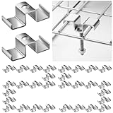 MorningRo 25 Pcs Grating Clip Saddle Clip Galvanized Carbon Steel for Screw Size 1/4 Inch for Industrial Flooring Drainage Systems Mezzanines Walkways Stair Treads