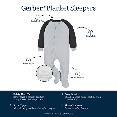 Image of Gerber Baby Girl & Toddler 2-Pack Loose Fit Fleece Footed Pajamas