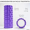 unycos - Foam Roller【Carico 130 kg】Rullo Massaggio Muscolare per Gambe, Schiena, Braccia, Trigger Point, Automassaggio, Yoga, Pilates, Physio, Fitness | Ultraleggero in EVA Dura 33x14 cm (Viola) #4