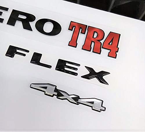 Kit Emblemas Pajero Tr4 Flex 4x4 Preto Adesivos Resinados