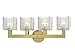 Hudson Valley Lighting 5444-AGB Sagamore 4-Light LED Bath Bracket - 24 Inches Wide by 9 Inches High, Finish Color: Aged Brass