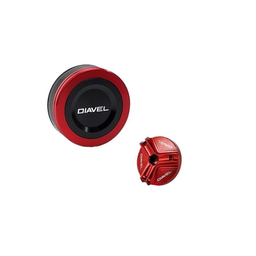 Bouchon réservoir Frein Avant Bouchon De Réservoir Liquide Frein Arrière Et Remplissage D'huile pour Diavel 2011 2012 2014, Accessoires Protection AV&Ant