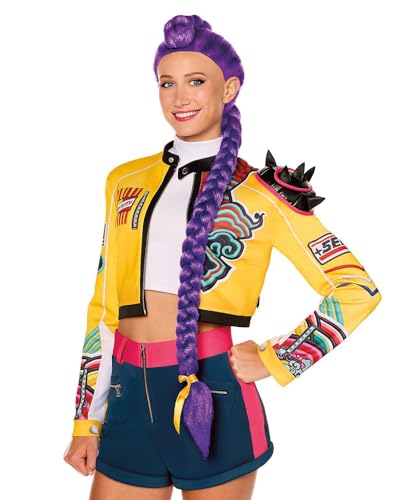 Spirit Halloween Kpop Demon Hunters Rumi Wig Officially Licensed Kpop Demon Hunters Accessory Long Purple Braid Wig Unisex Adult ONE Size FITS Most Standard Multicolor