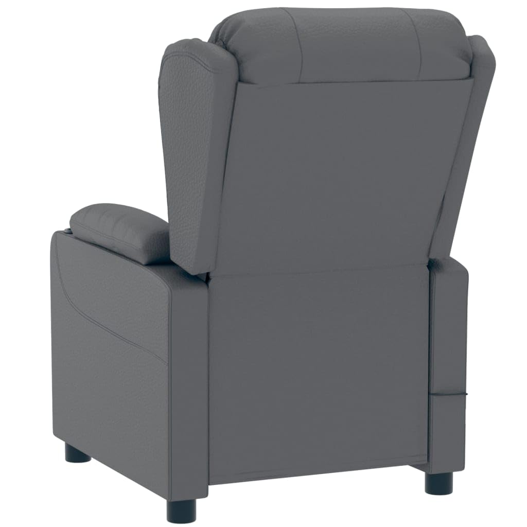Sillón reclinable eléctrico, Sillon Relax Reclinable, Butaca Reclinable, Sillon Lactancia, Hogar Sillon Relax, Sofa Relax, Butaca Relax, Sillones Comodos, de Cuero sintético Gris