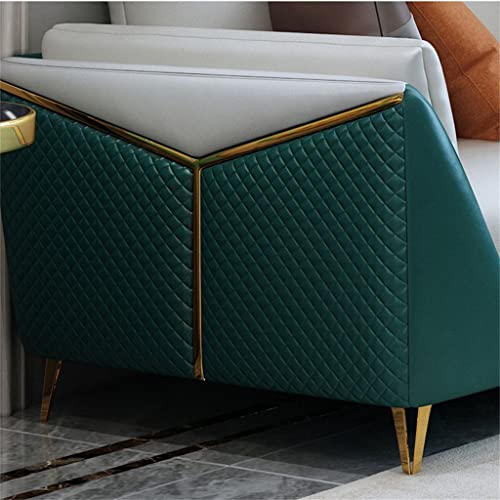 Fzzdp Sponge Four Seat Sofa Living Room Home Furniture Set Combination Leather Sofa Armchair #TOP5