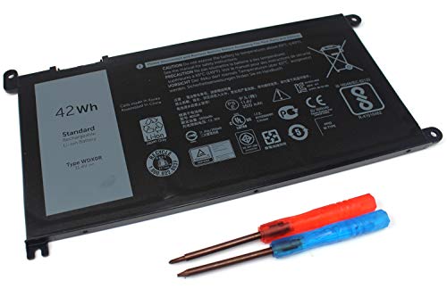 WDX0R 42Wh Laptop Battery for Dell Inspiron 13 15 5000 7000 Series 5368 5378 5379 7368 7378 5565 5567 5568 5570 5578 7579 7569 P69G001 P58F P58F001 P75F P66F P69G 3CRH3 T2JX4 FC92N CYMGM PC Notebook.