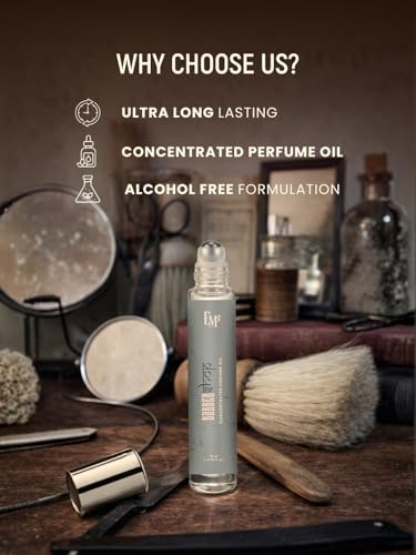 Image of EM5 Barbershop Concentrated Perfume Roll-On for Men | Clean, Fresh & Timeless Fragrance | Classic Everyday Scent | 100% Alcohol Free | Strong & Long Lasting Perfume Roll On | 10 ml