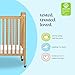 DaVinci Jenny Lind 3-in-1 Convertible Mini Crib in Honey, Removable Wheels, Greenguard Gold Certified