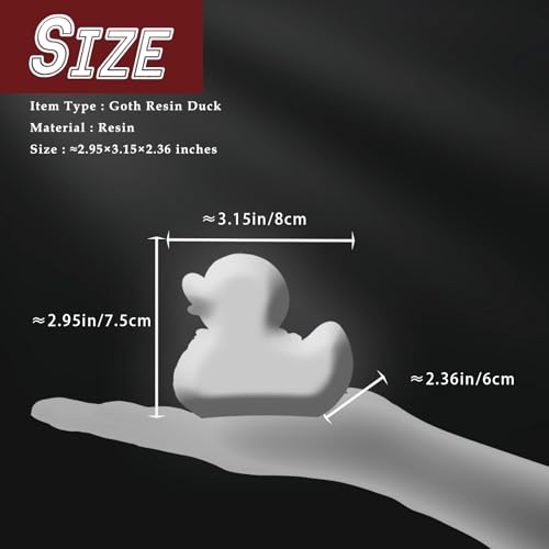 Figura Decorativa Pato Satánico de Resina Gótica miniatura 5