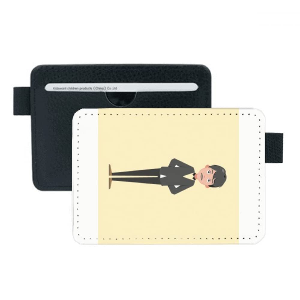 no/nono/no Housekeeper Director Waiter Serve Profession Pocket Leather Wallet Card Holder