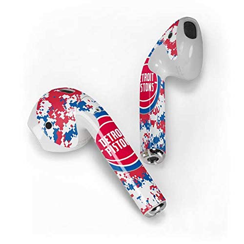 Skinit Decal Audio Skin Compatible with Apple AirPods - Officially Licensed NBA Detroit Pistons Digi Camo Design