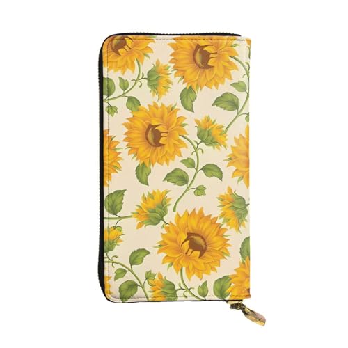 Portefeuille noir cuir tournesol : le cadeau mixte idéal pour homme et femme