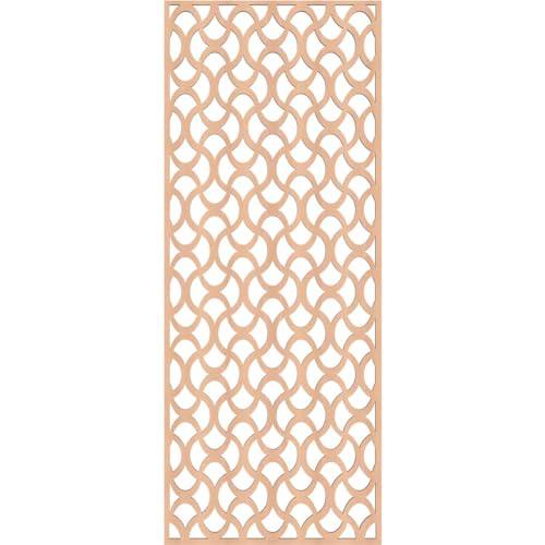 Image of Resort Decorative Pierced Fretwork Wood Wall Panels, 19 3 /8 inchW x 49 3 /8 inchH x 3 /8 inchT, Alder