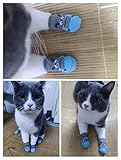Heiqlay Hundesocken Anti Rutsch Socken für Katzen Pfotenschutz Hund Katze Pet Indoor Anti-Rutsch Socken Pfotenschutz und Traktion Dank Silikon-Gel für Hunde und Katzen, 4 Sätze, S