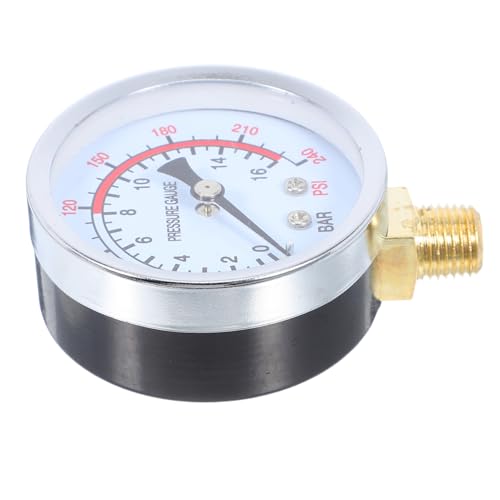 OSALADI Vertikales Gewindemanometer Bar Anzeige Für Pneumatische Systeme Und Maschinenbau-anwendungen Aus Metall Gefertigt Präzise Druckmessung