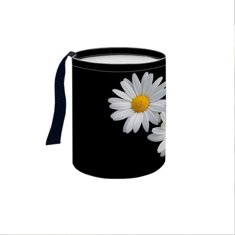 Image of Portable Reusable Waterproof Car Trash Bin, Multipurpose Vehicle Organizer, Road Trip Essentials (Daisy)