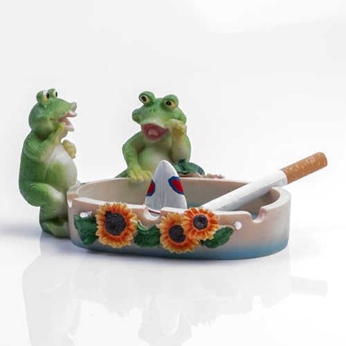 Frog Decor Cigar Ashtray Cute Ash tray Cigarette Ashtrays as Home Decoration, Outdoor Ashtray for Patio,Garden,Balcony